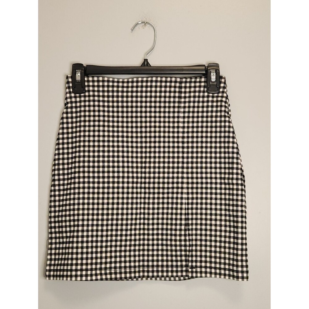 Shinestar Black and White Gingham Pencil Skirt Size Small NWT